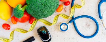conjunto de elementos alusivos à diabetes