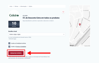 Celeiro, passo 1: Resgatar oferta