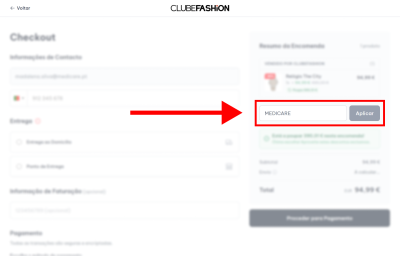 Clube Fashion, passo 3: Insira o código