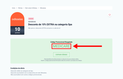 Odisseias, passo 2: Copie o código