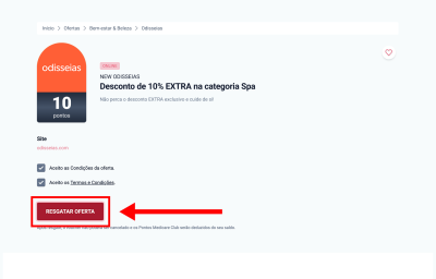 Odisseias, passo 1: Resgatar oferta