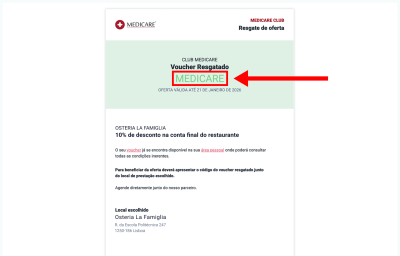 Osteria La Famiglia, passo 3: Apresente o código