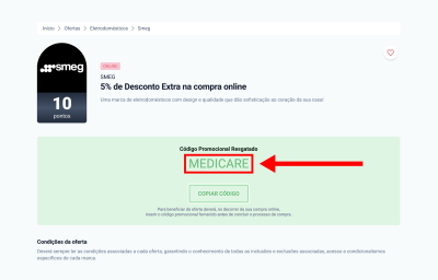 Smeg, passo 2: Copie o código