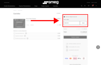 Smeg, passo 3: Insira o código