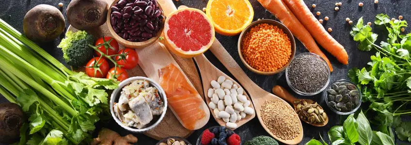conjunto de alimentos bons para baixar a tensão